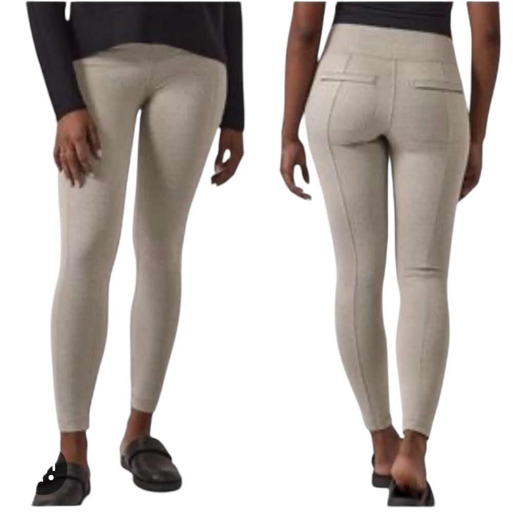 Athleta Delancey Herringbone Tights Medium Taupe/Tan